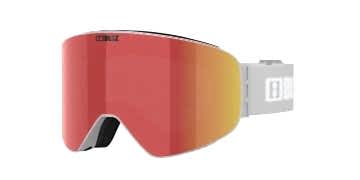 Flow Açık Gri Çerçeve Kahverengi + Kırmızı Lens Kayak Gözlüğü